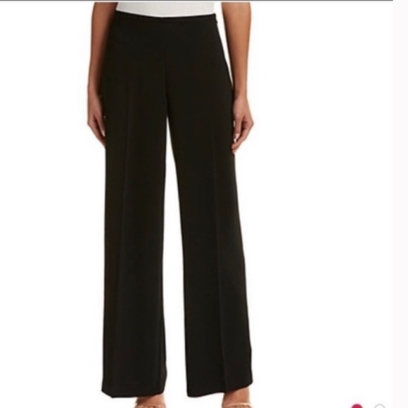 TRINA Turk Flat Front Wide Leg Long Black Dress Pant 4 - Picture 11 of 11